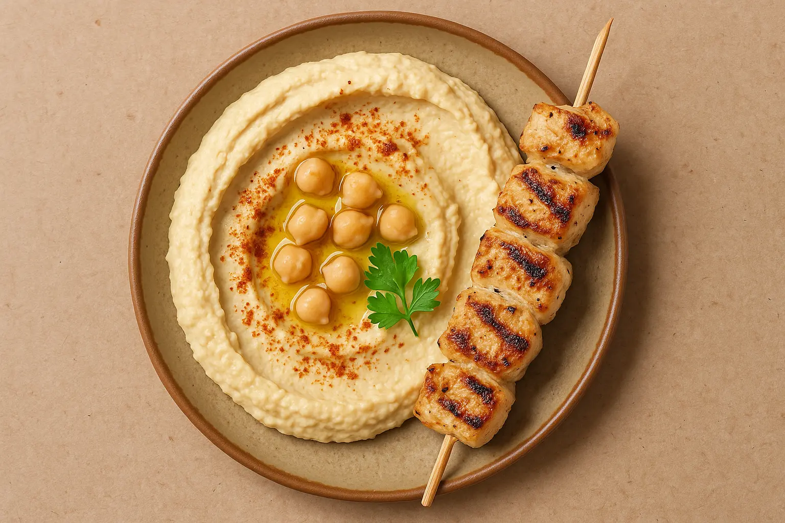 20250706_0923_Hummus-with-Chicken-Skewer_simple_compose_01jzf9teh5fdss85hq91dqtbcw