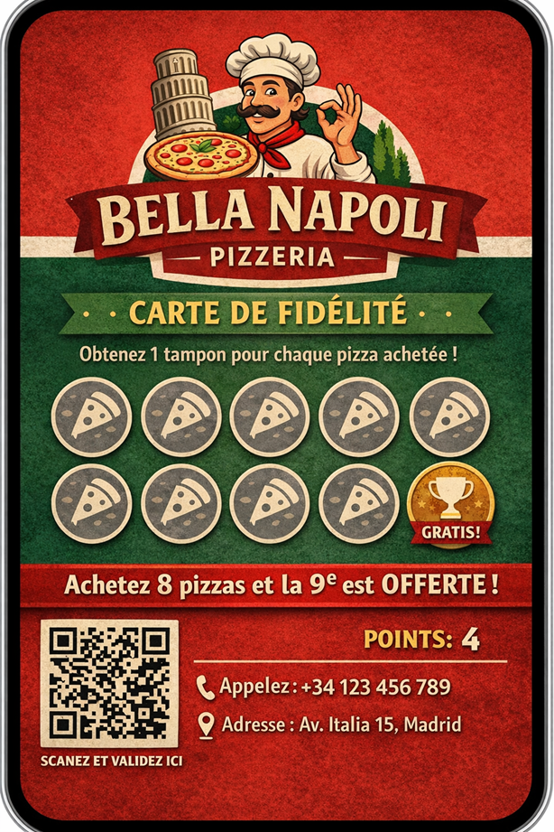 Carte de fidélité QR code pour commerce local en Belgique